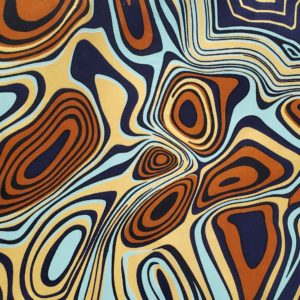 Blues and brown with a hit of gold Ankara fabric.